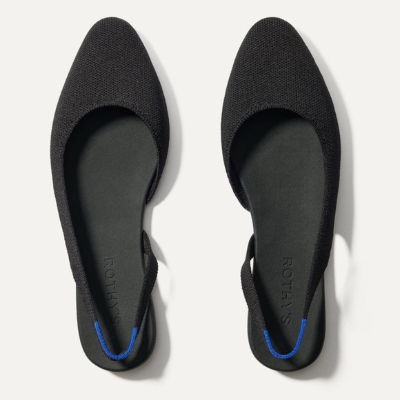 Rothy’s The Almond Slingback Black Size 10 - Picture 1 of 11